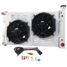 4 Row Aluminum Radiator Shroud Fan Relay Kit for 88-97 C/K/R/V P30 4.3/5.0/5.7L