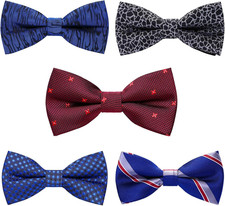 8 PACKS Elegant Adjustable Pre-tied Bow Ties for Men Boys 1 4 5 6 8 Pack for op