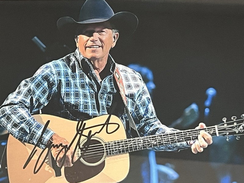 GEORGE STRAIT Autographed signed 8X11.5 Fully Framed photo Country Music Legend