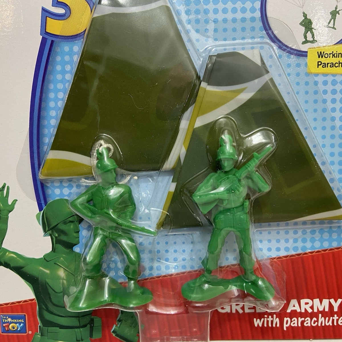 3-Pack Army Parachute Toys - Soldier Figure Parachutes For Kids Outdoor Camping Beach Play-715305