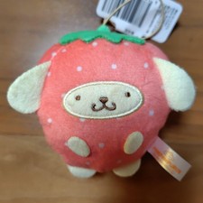 Sanrio Fruits Costume Mascot Pompompurin Strawberry Official Keychain