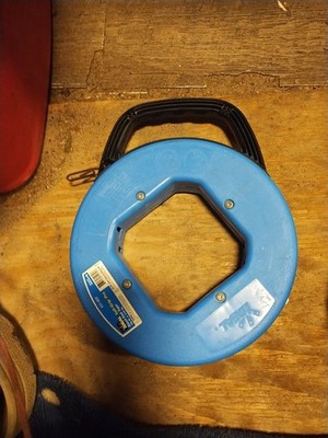 IDEAL Tuff-Grip Pro Steel Fish Tape 75 ft x 1/8 in Blue 31-032