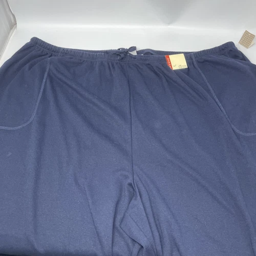 NWT Avenue Casual Pull On Knit Pants Navy Blue Sz 30/32 Elastic Waist