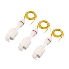 3 x PP Float Switch M10 75mm Fish Tank Vertical Liquid Level Sensor Plastic