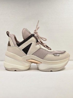 Michael Kors Women's Olympia Trainer Sneakers Fawn And Gold 7.5W