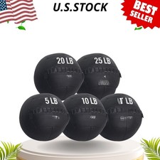 Fitness first soft wall ball, 5  25 lbs, durable weighted ball for strength