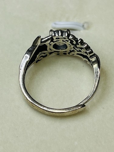 925 Sterling Silver Natural Flashy Rainbow Labradorite 9 Nine Tail Fox Ring - Picture 12 of 14