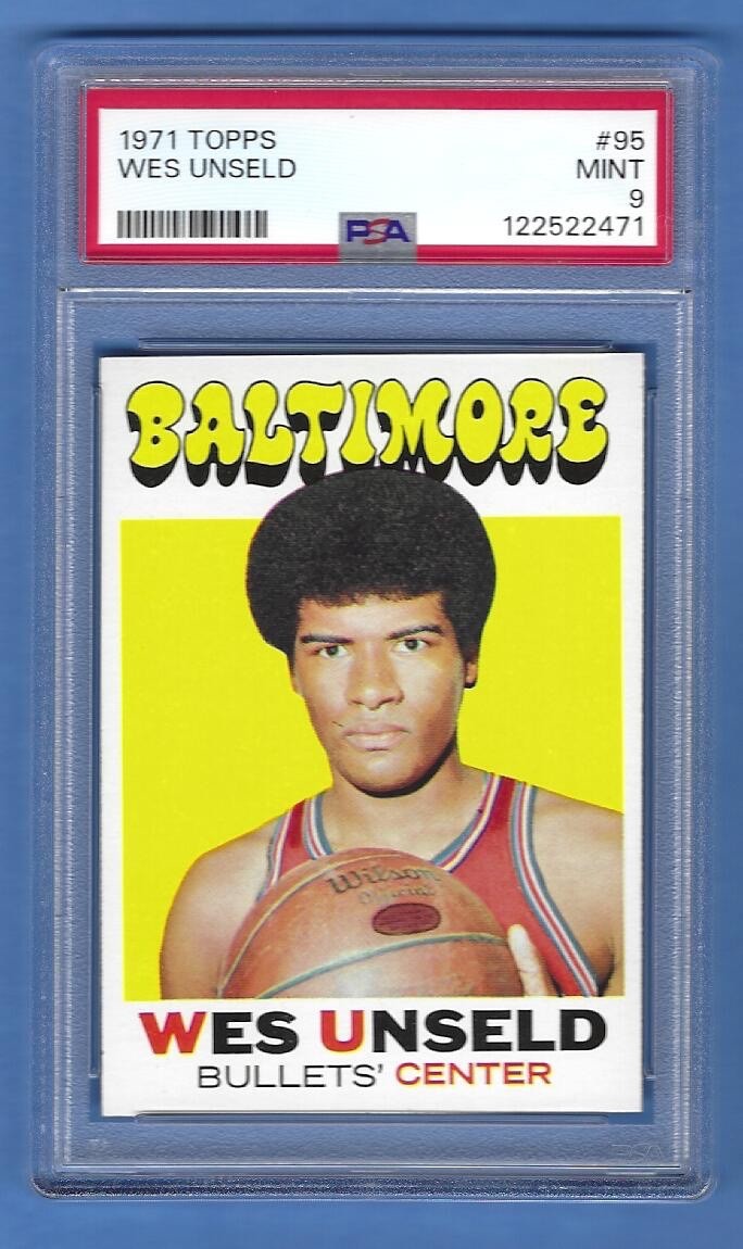1971 Topps Wes Unseld #95 HOF PSA 9 MINT