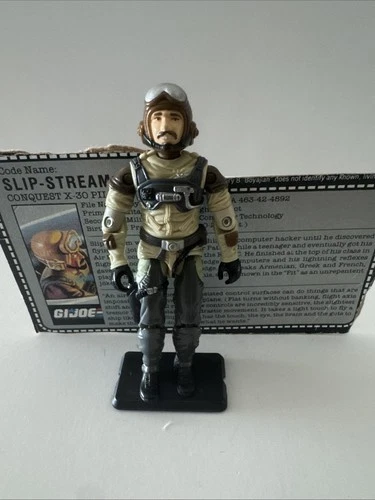 1986 GI Joe Slip-Stream v1 Conquest X-30 w/File Card Tight Joints Gorgeous Paint