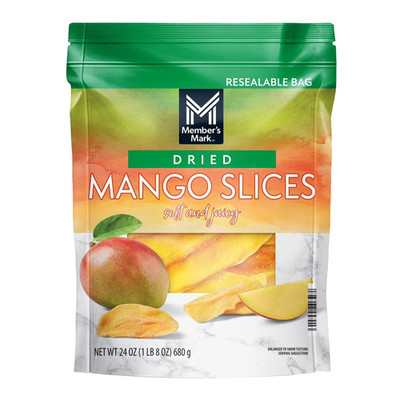 Member's Mark Dried Mango 24 oz Natural Sweet Dried Fruit Snack
