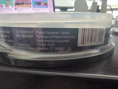 Philips CD-R 10 Pack 700MB 80-Minute 52x Speed Sealed New - Picture 2 of 2