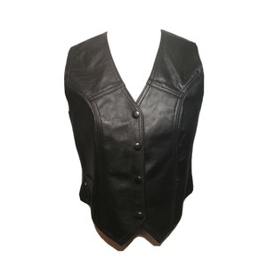 cropped leather vest