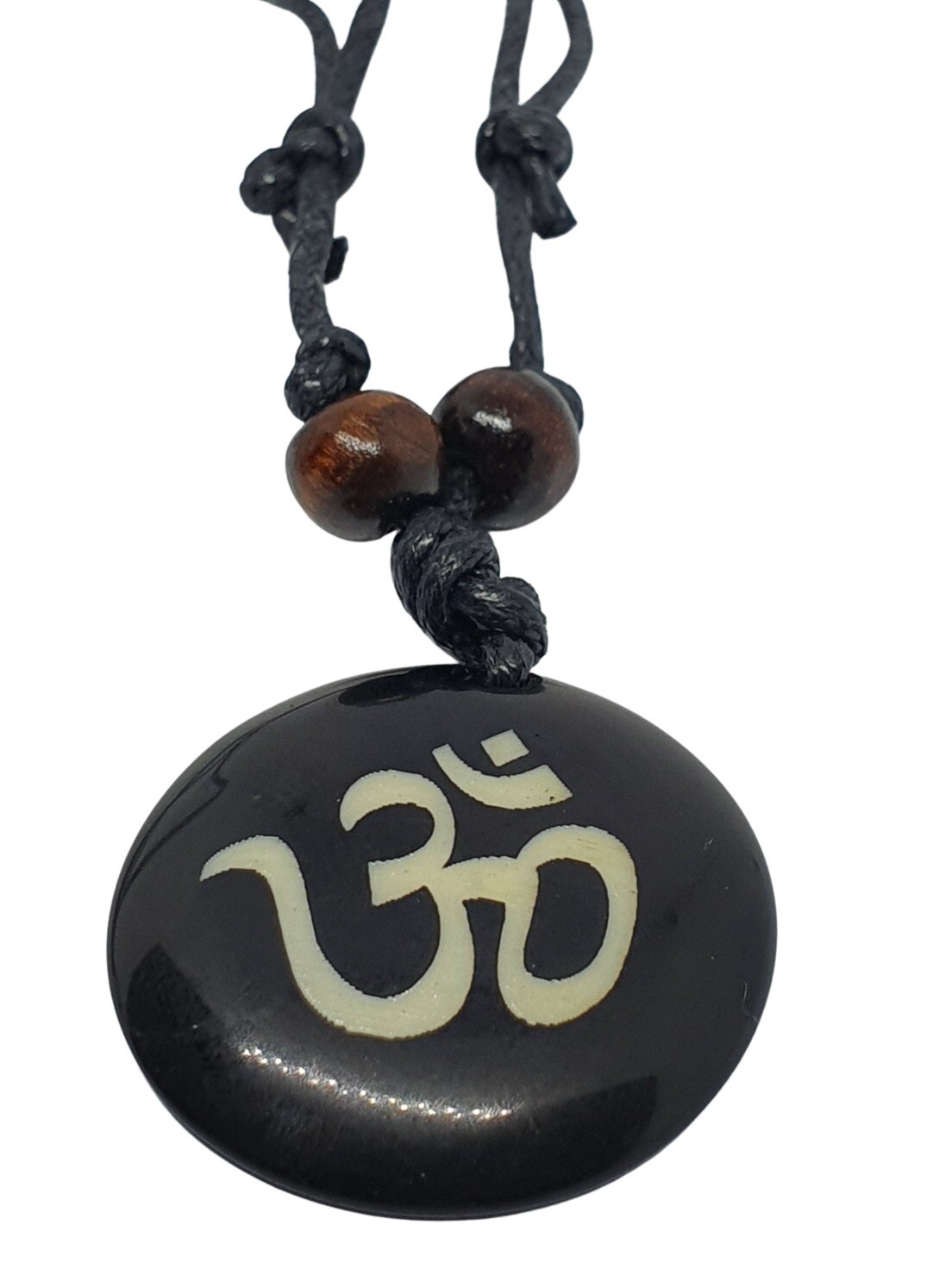Collana Om In Legno - Collana Con Simbolo Om - Girocollo Tibetano - Foto 7