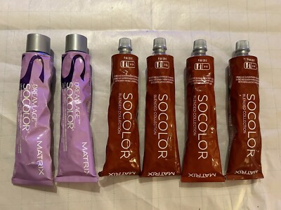 matrix socolor permanent Cream hair color 3 OZ Lot Of 6 Tubes Assorted DK Browns