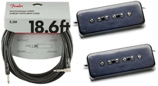 Seymour Duncan Antiquity P90 Soapbar Black Bridge & Neck Pickup Set - FENDER 18'