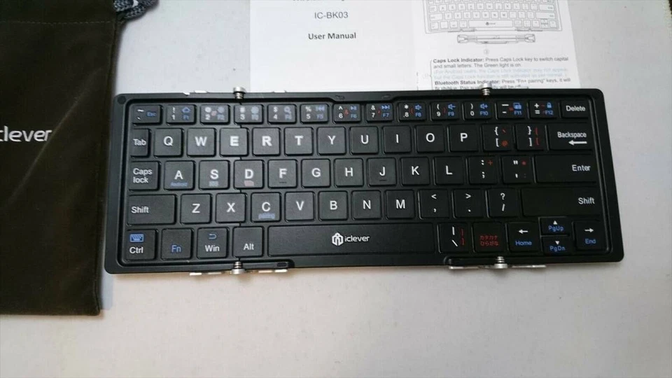 IC-BK03 iClever Tri-folding Wireless Keyboard Bluetooth Multi Device Ever Clever - Image 4 of 4