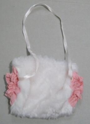 VINTAGE 1980S Cabbage Patch KID Doll HANDMADE CLOTHES WHITE FUR WINTER Neck Muff