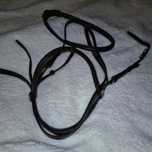 Stubben Bridle Horse Size Black Show Snaffle English w/ Reins Used Once 1 Owner - Picture 4 of 8