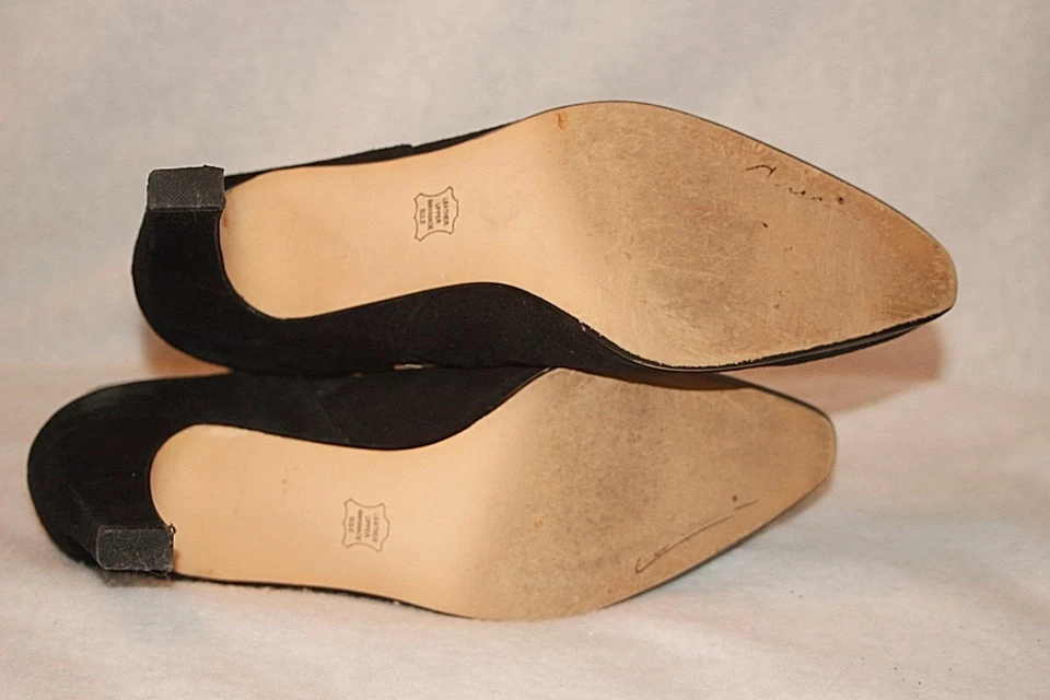 Botines CARESSA VINTAGE HONG KONG Negros Elegantes Gamuza con Hebilla Talla 10 M *En muy buen estado+ Foto 4 de 4