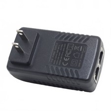 Gigabit 48V PoE Injector Adapter Power Over Ethernet 802.3at af UBNT AP 1000Mbps