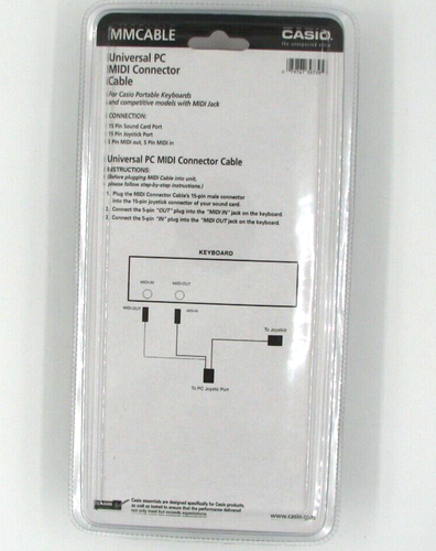 Casio MMCABLE Universal PC Keyboard MIDI Connector Cable - Picture 2 of 2