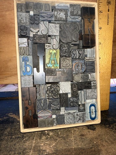 Print Blocks Dingbats Ornamental Borders Great Variety! Type Cut Blocks #AB - Picture 11 of 23