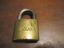Original SINCLAIR GAS & OIL COMPANY BRASS SECURITY PADLOCK 14B
