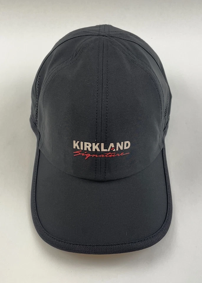 Sombrero Costco Premium con logotipo de firma Kirkland absorbente de humedad unisex gris negro Foto 3 de 4