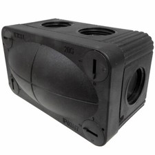 Wiska 206 Junction Box Black Waterproof IP66 for Outdoor Lighting Floodlights