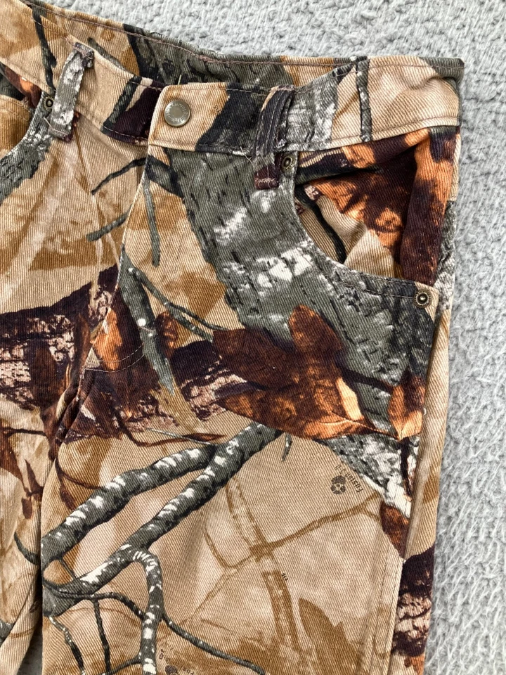 Wrangler Jeans Boys 10 Brown Realtree Fusion 3-D Camo Hunting Double Knee Kids - Image 3 of 4