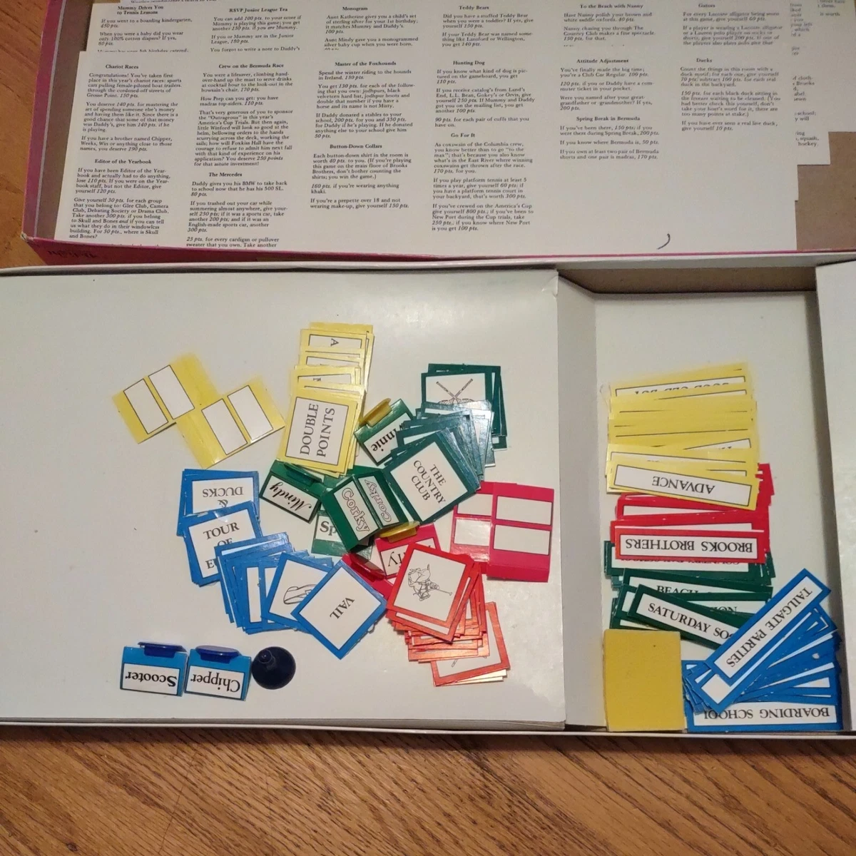 The Prep Game Mummy & Daddy's Board Game 1981 Delight