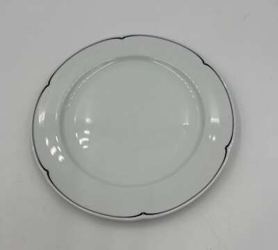 Bauscher Bavaria Germany Porcelain Dinner Plate With Black Trim 12''