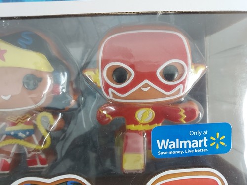 Funko Pop! DC Superheroes Gingerbread 5-Pack Superman Batman Flash Aquaman WW - Picture 5 of 10