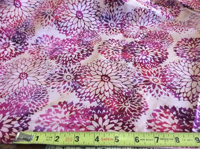 HOFFMAN CALIFORNIA INT. BALI BATIK #L2583-97- CHRYSANTHEMUM-RASPBERRY--BY 1/2 YD