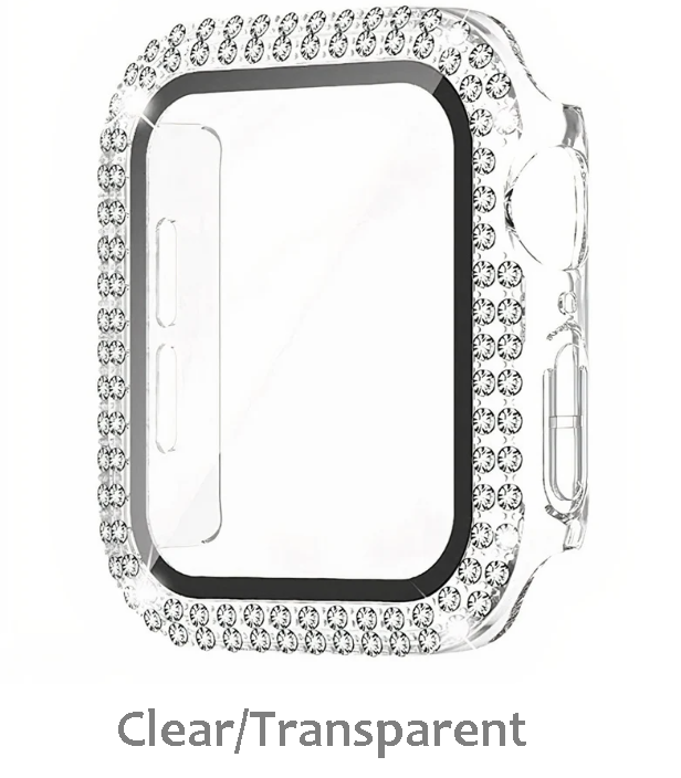 For Apple Watch Case Series 3/4/5/6/7/8/SE Screen Full Protector Bling