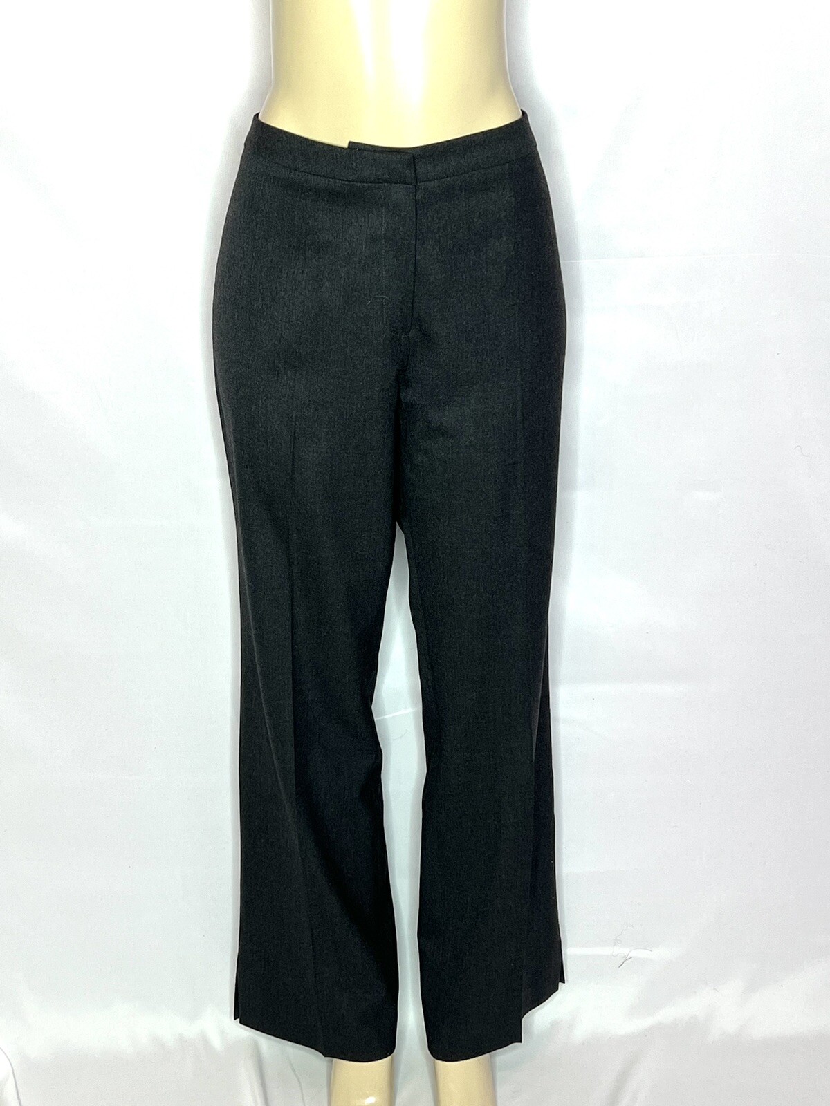ESCADA AUTHENTIC FLAT FRONT STRETCH WOOL GRAY PAN… - image 3