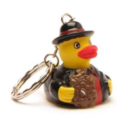 DUCKSHOP Badeente Schlüsselanhänger Schwarzwald Mann Quietscheente Quietscheentchen