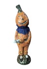1930s Pulp Ppier-Mâché Hlloween Jck-o-lntern Pumpkins, Set of Three