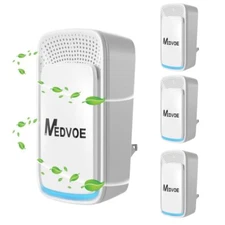 4 Pack Plug in Air Purifier for Home Bedroom Office White