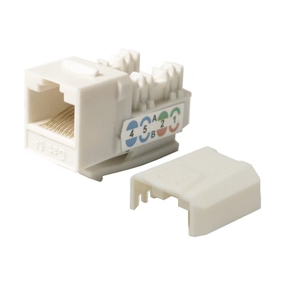 25 pack lot Keystone Jack Cat6a White Network Ethernet 110 Punchdown 8P8C