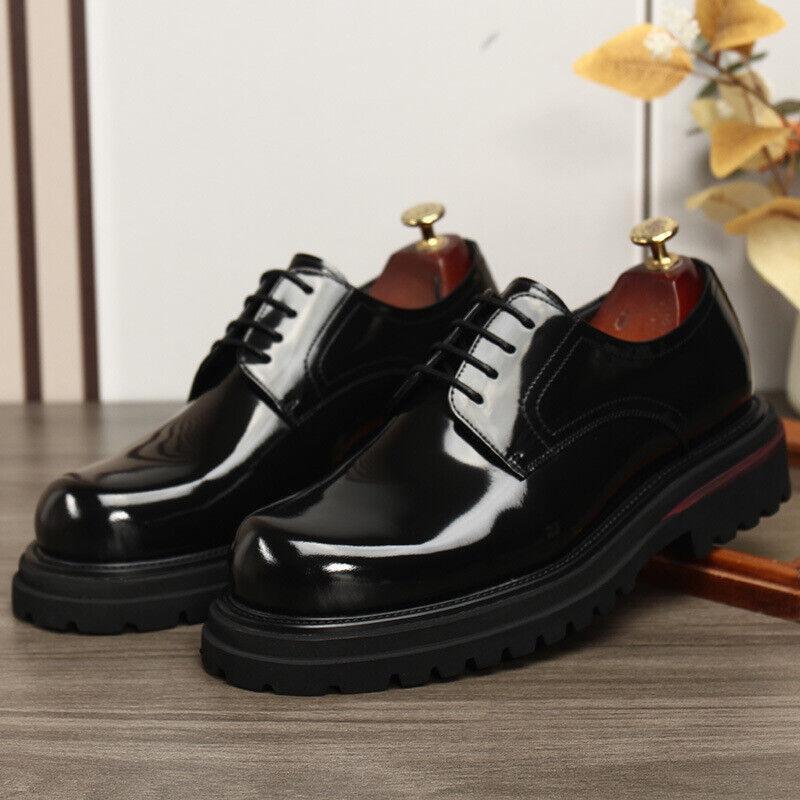 SAOLA Scarpe stringate da uomo stile britannico formali business pelle verniciata Oxford