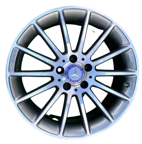 4 Copricerchio Mercedes-Benz 75mm Argento E Nero – Stemmi AMG – Nuovi OEM