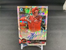 2018 BOWMAN CHROME GAVIN LAVALLEY ATOMIC PROSPECT AUTO 73/100 REDS