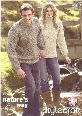 8302 Stylecraft Chunky Nature's Way - Pullover Strickmuster