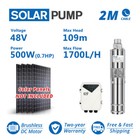 3" DC Screw Solar Water Pump 48V 500W Submersible Well Garden Irrigation Kits