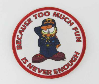 BSA Cub Scout Patch Garfield ''BECAUSE TOO MUCH FUN IS NEVER ENOUGH''