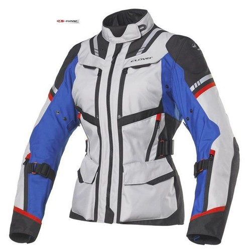 GIACCA MOTO DONNA 4 STAGIONI IMPERMEABILE CLOVER SAVANA-3 WP BLU/GRIGIO |  eBay