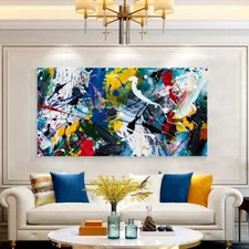 Hand painted Oil Painting  Graffiti Decor Abstract Painting Living Room