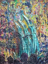 Abstract Waterfall Splashing on Rocks Art DIGITAL DOWNLOAD Print at Home Decor