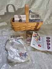 LONGABERGER 2000 Basket Horizon Of Hope 2 Liners Tie On American Cancer Society 